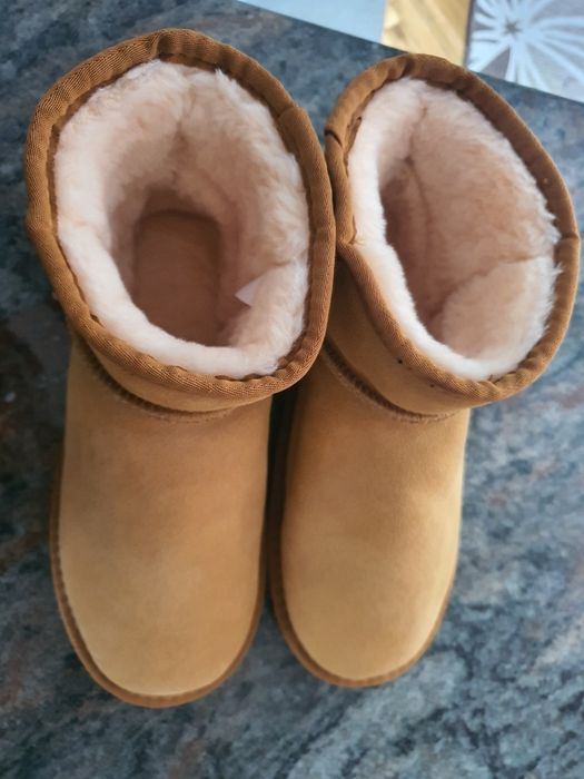 Дамски боти Н39 естествен велур нови