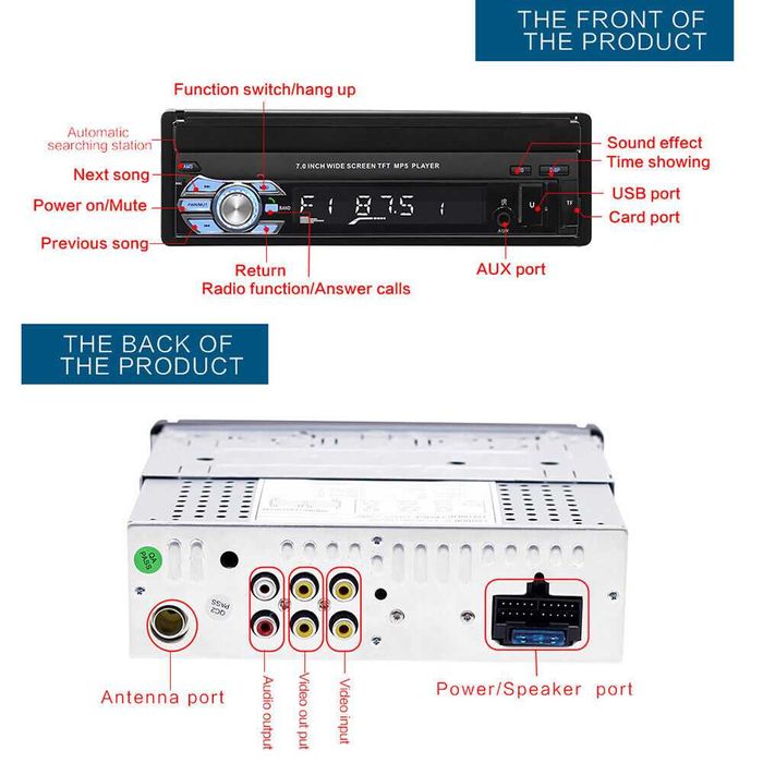 Мултимедия с навигация + камера за задно виждане, GPS , Bluetooth, MP5