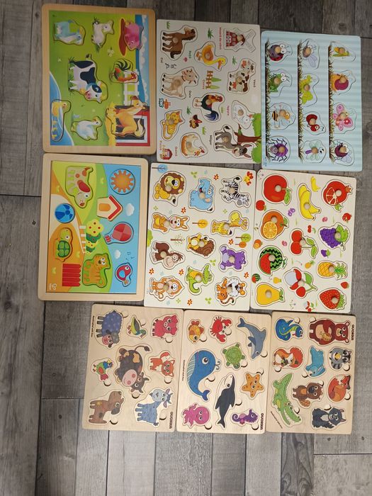 9 puzzle lemn incastru