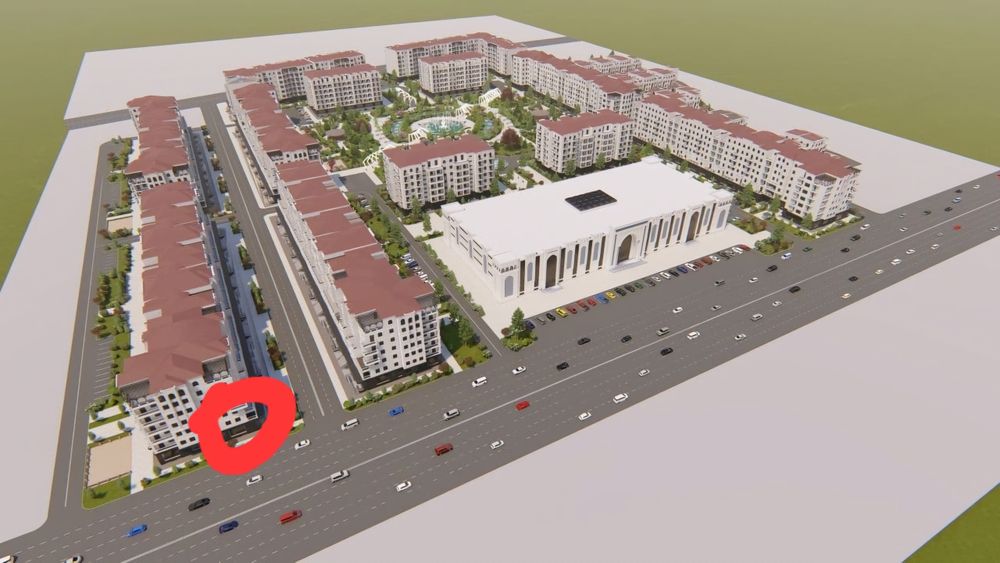 200 м2  Фрунзи Самарканд сити локацияси чаррахада  полподвал