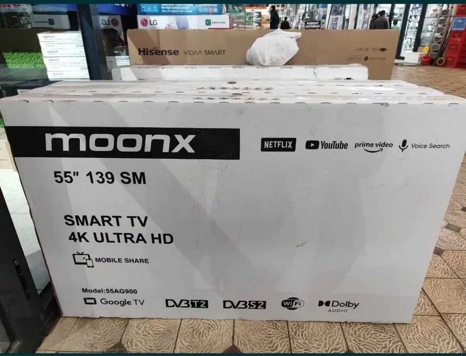 Телевизор Moonx 55AG900 4K UHD Android TV доставка + Установка бонус
