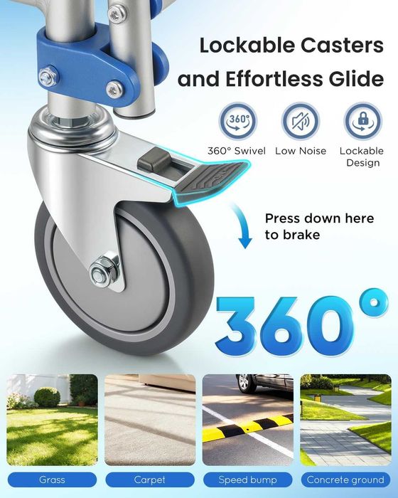 Инвалидна количка 3 в 1 – тоалетен стол душ стол транспортна количка