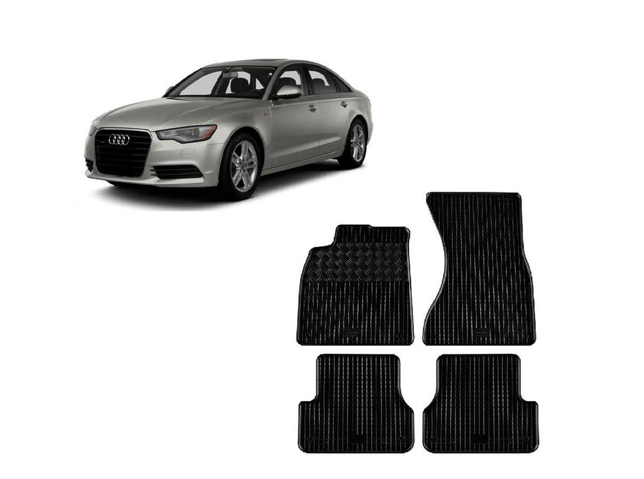 Гумени стелки Rigum съвместими с Audi A6 от 2011 до 2018, 4 части