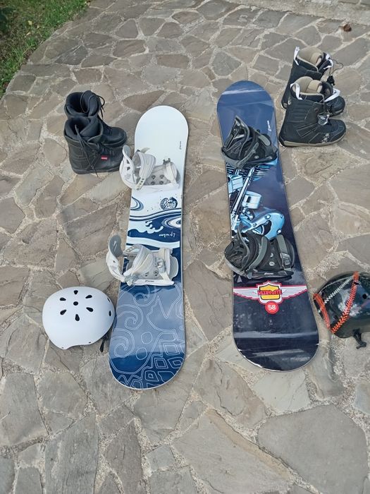 Placă snowboard Crazy Creek cu legături și boots