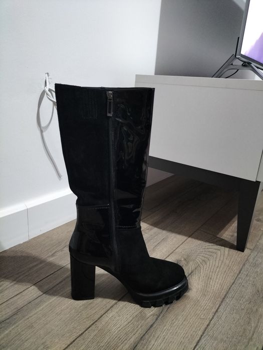 Сапоги женские кожанные