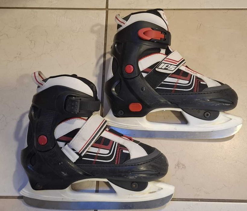 Patine IP5 Oxelo Negru-Alb-Roșu