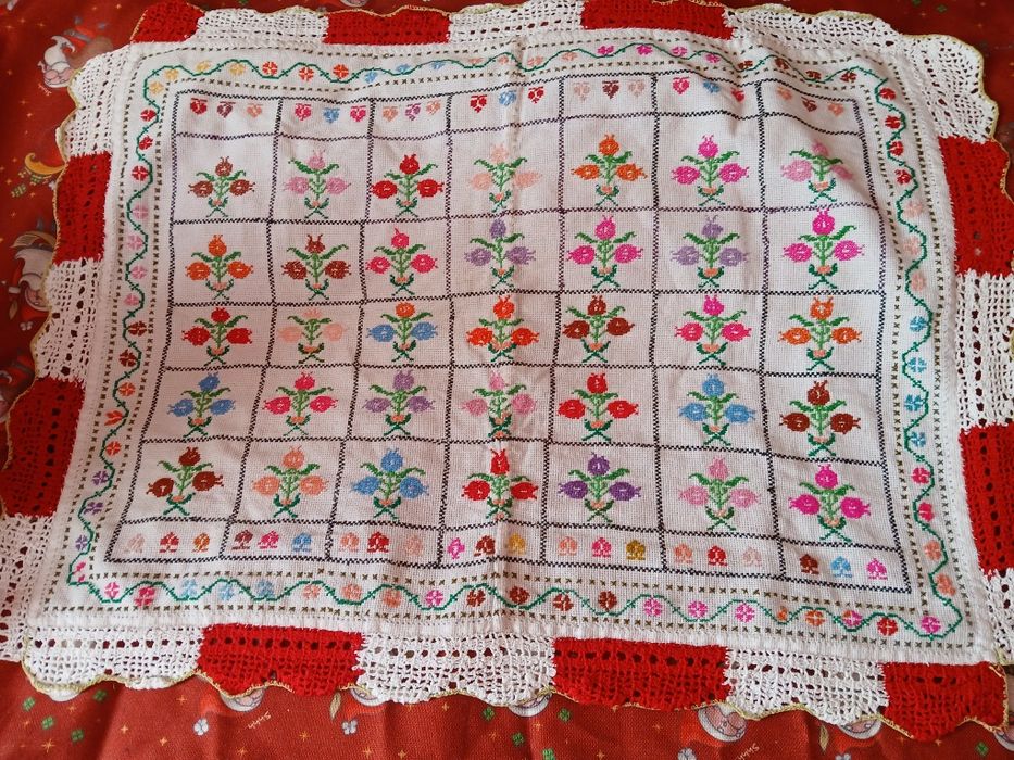 Fata de masa pe etamina