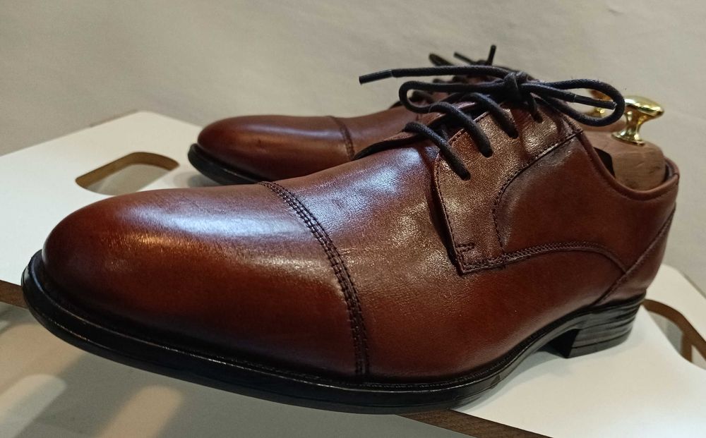 Pantofi derby 42 cap toe premiun John Westbury piele naturala moale