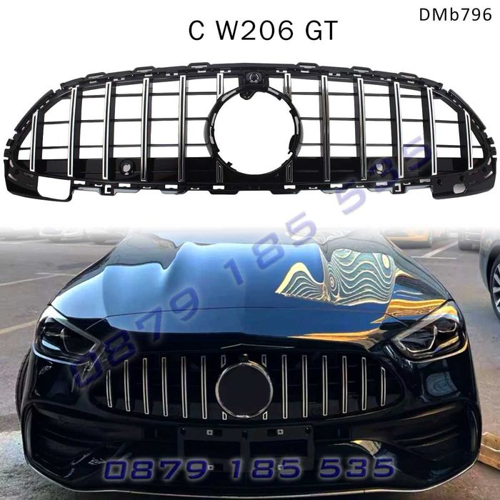 GT предна решетка хром Mercedes W206 C мерцедес грил в206 ц клас
