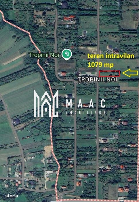 Teren intravilan 1079 mp zona Tropinii Noi Sibiu