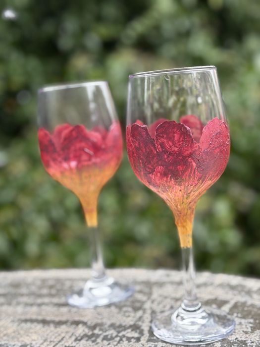 Сватбени Чаши за вино ръчно изработени