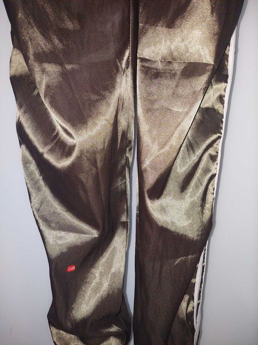 Pantaloni de vară lungi kaki satinati