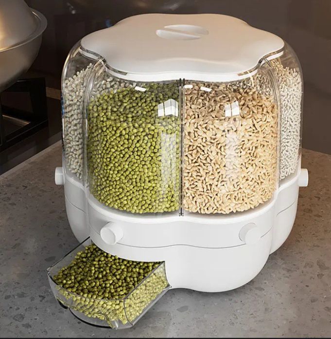 Вращающийся контейнер для хранения сыпучих продуктов