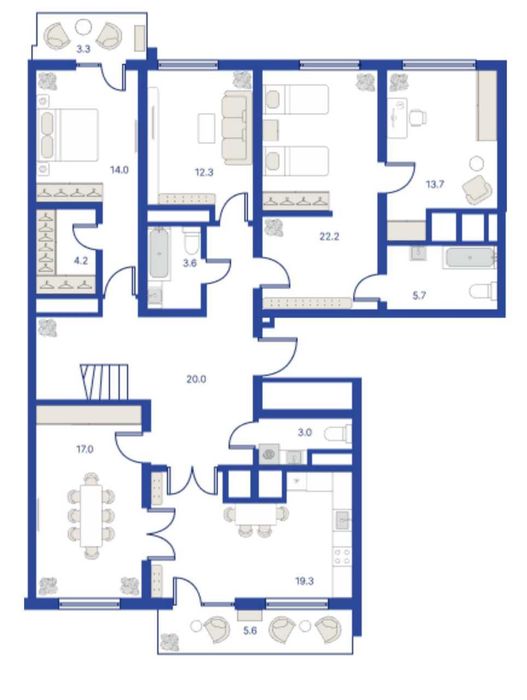 СРОЧНО ПРОДАЁТСЯ 5ком PENTHOUSE на ЖК Regnum Plaza 230.68м2