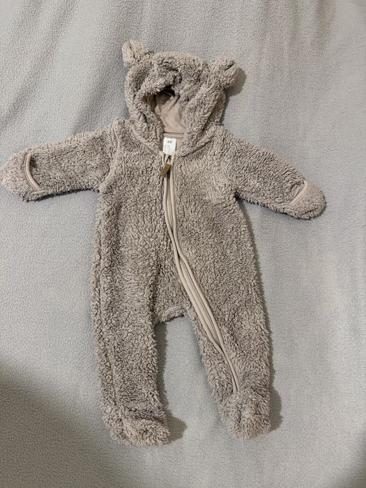 Бебешки плюшен зимен гащеризон