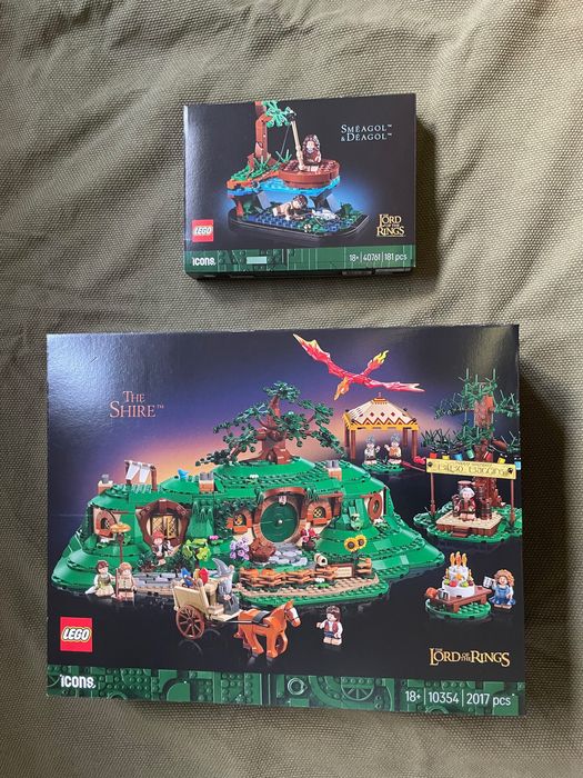 LEGO ICONS:  The Lord of the Rings The Shire (Lego 10354) + Smeagol & Deagol (Lego 40761) . Sigilate/Complete