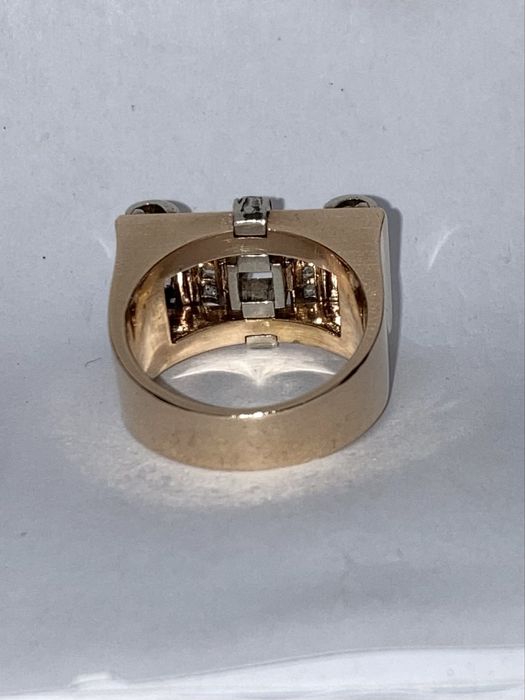 Inel Tank aur cu diamante 1.36ct