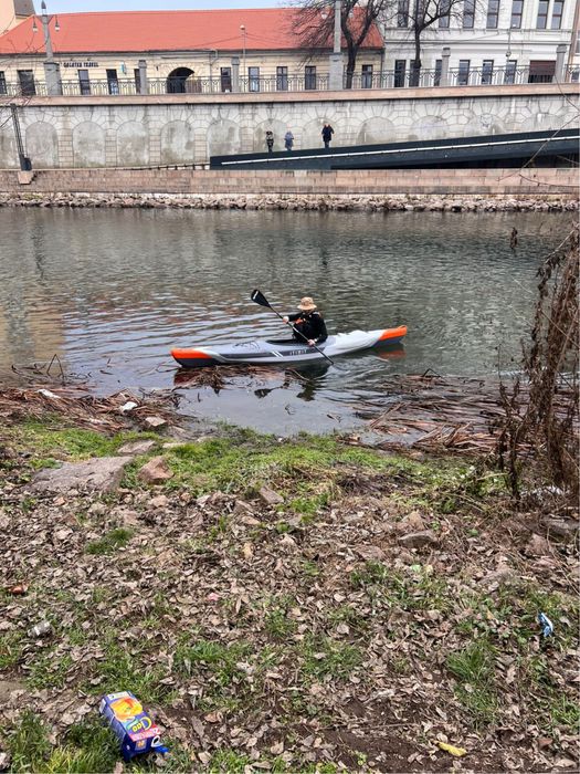 Caiac gonflabil ITIWIT 1 persoană + ECHIPAMENT COMPLET (neopren, vestă, pompă)