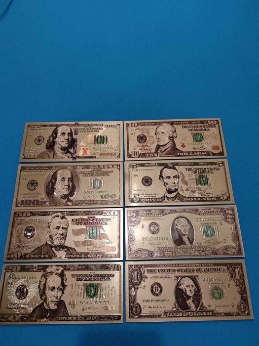 Лот златни банкноти - Долар (САЩ)/ 7 бр