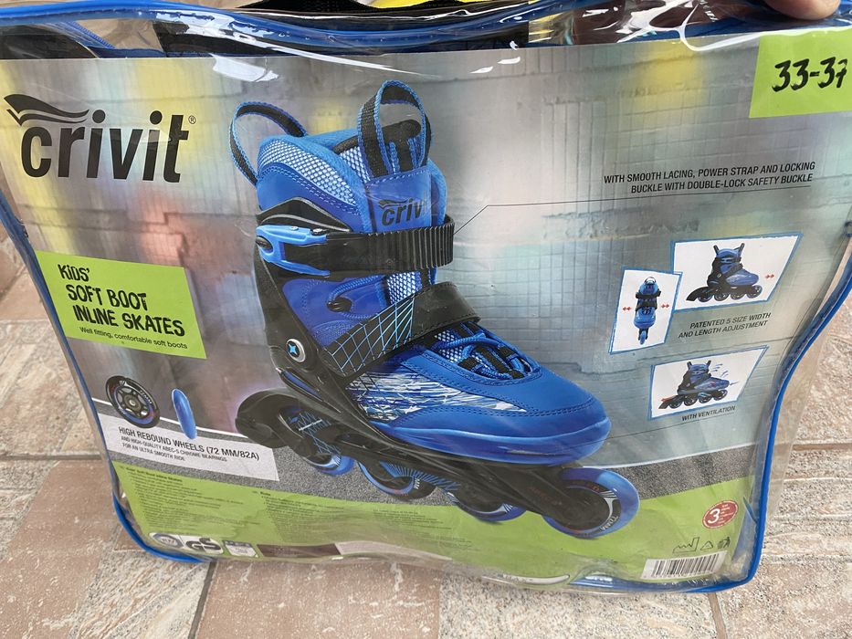 Role Crivit noi – copii 33-37,  ABEC-7 | Soft Boot
