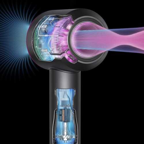 Uscator de par Dyson HD07 Supersonic, 4 setari de temperatura, Albastru de Prusia/Cupru