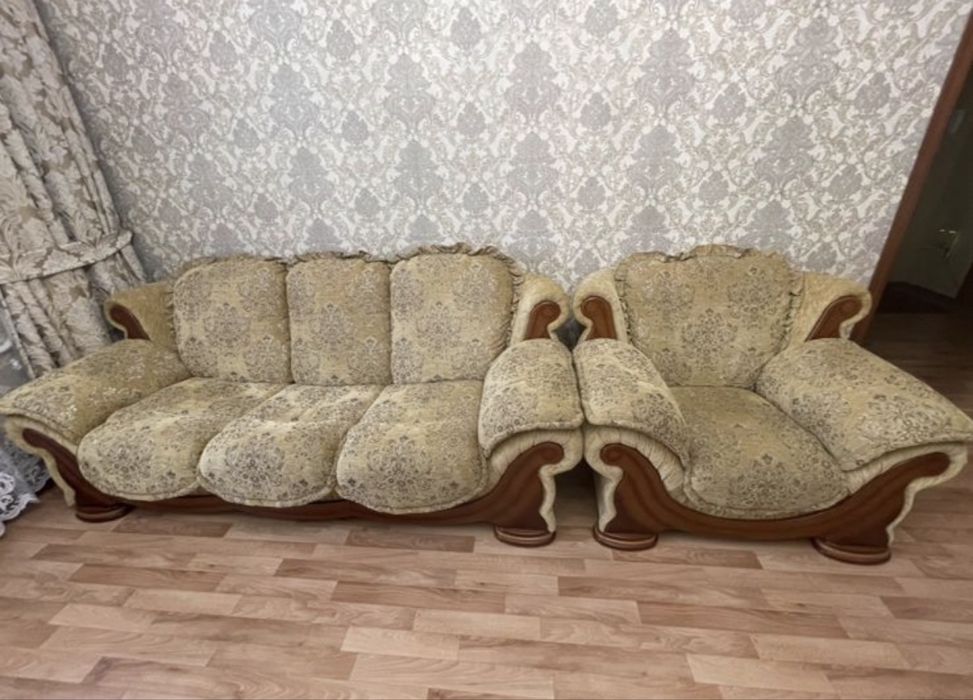 Роскошный диван + 2 кресла | Раскладной | Классический стиль