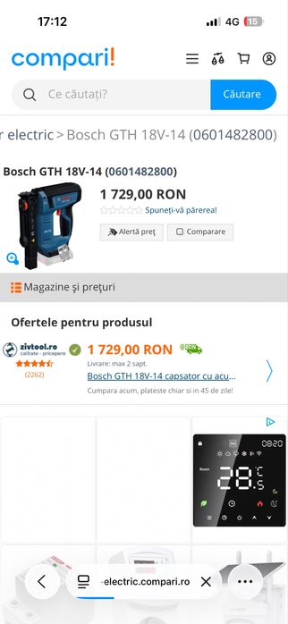 Bosch GTH 18-14 capsator acumulator CA NOU