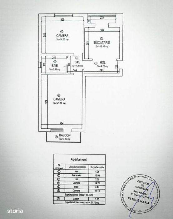 Apartament 2 camere decomandate – Carpati 2