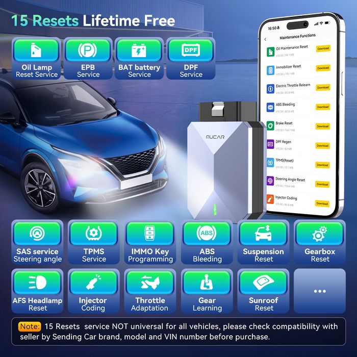 MUCAR Diagnoza Auto Full Sistem + AI + 15 Resetari OBD2 Licenta Lifetime