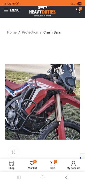 CRF 300 crash bar nou