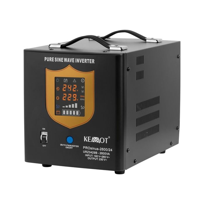 Invertor  UPS 24V -220V 2600W pentru centrale termice sau poate fi conectat și cu panouri solare.