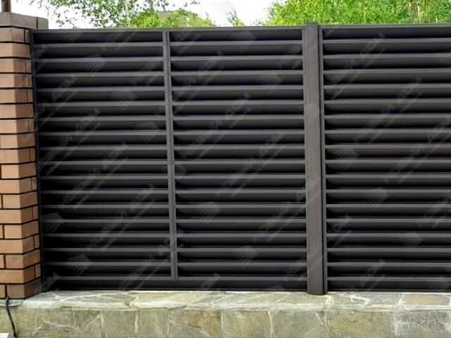 Забор жалюзи горизонтальный