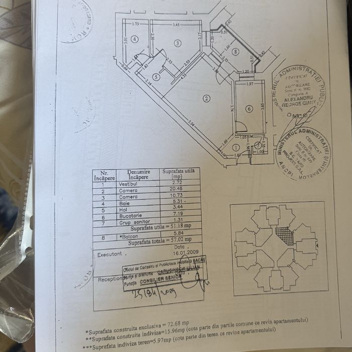 Vând apartament 2 camere – Complex Adama