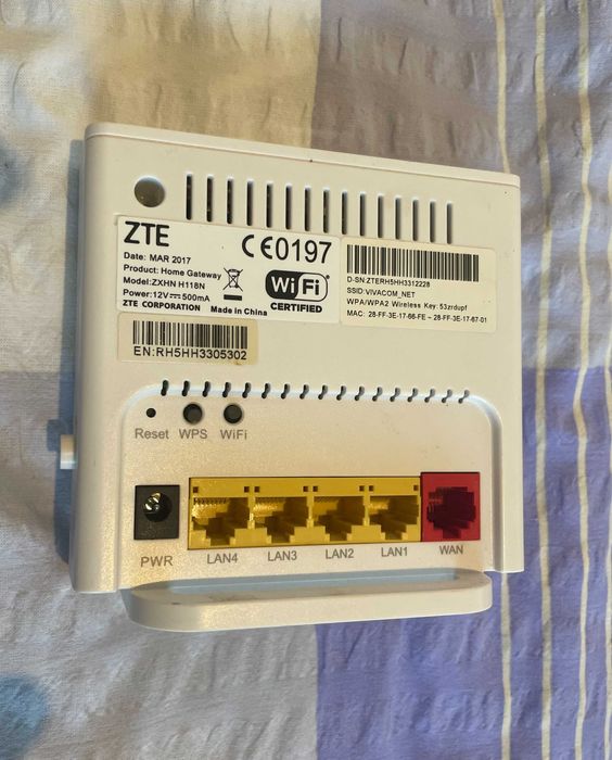 Router ZTE Рутер мрежов ZXHN H118N