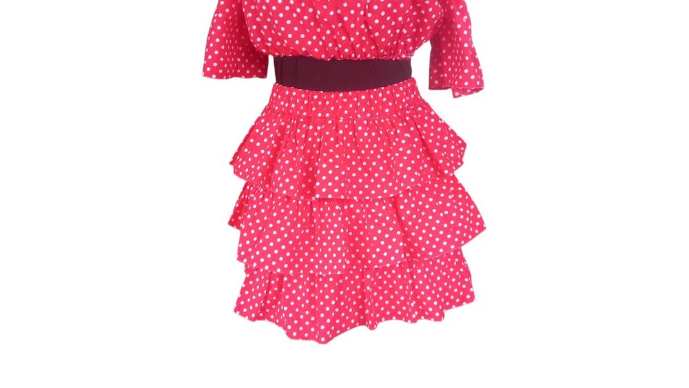 Fustă mini cu 3 volane