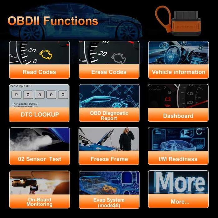 Diagnoza KONNWEI KW906 ELM327 OBD2 Bluetooth 5.2/ IOS si Android