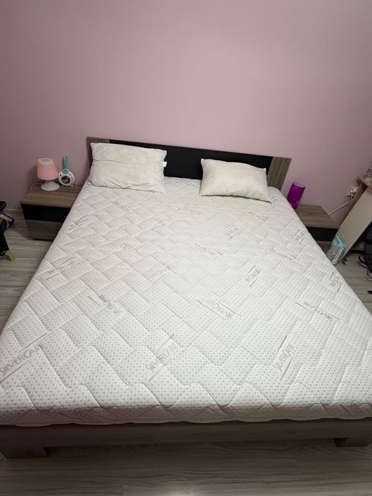 Комплект Спалня с Матрак 180х200 Гардероб и нощни шкафчета