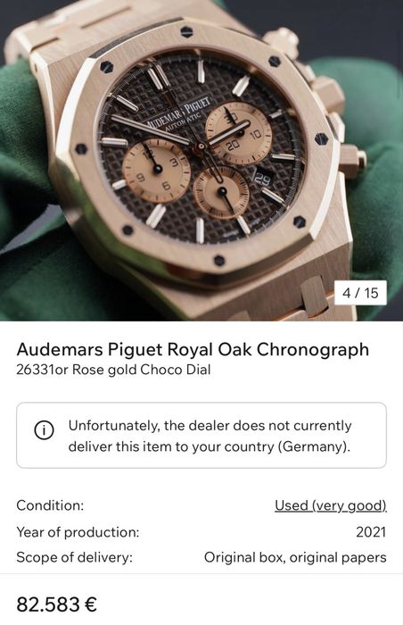 Audemars Piguet Royal Oak Chronograph Rose gold