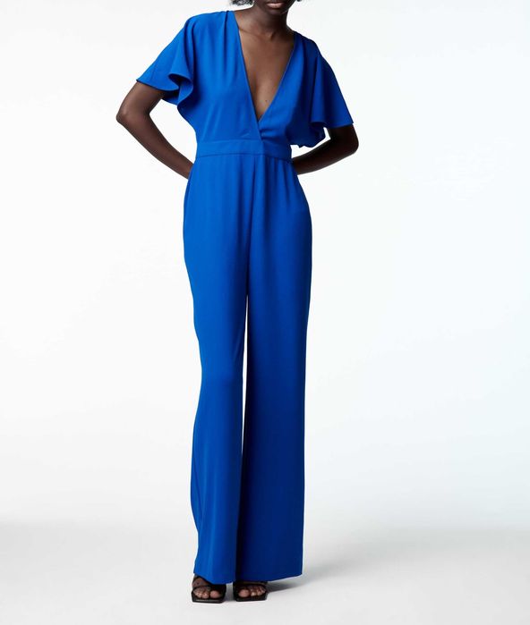 Salopeta Zara marime XS Nou lunga albastru royal