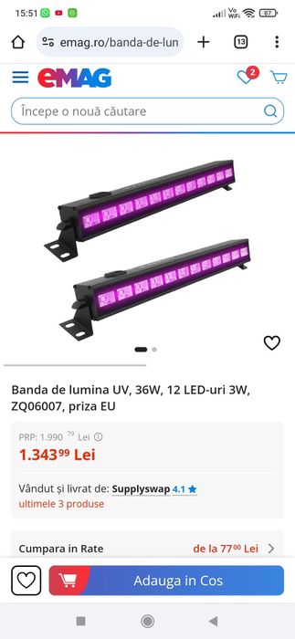 Lampa led UV bar