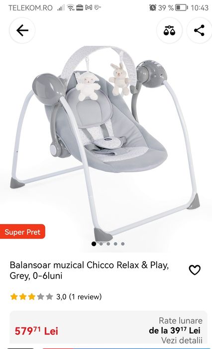 Balansoar bebe chicco