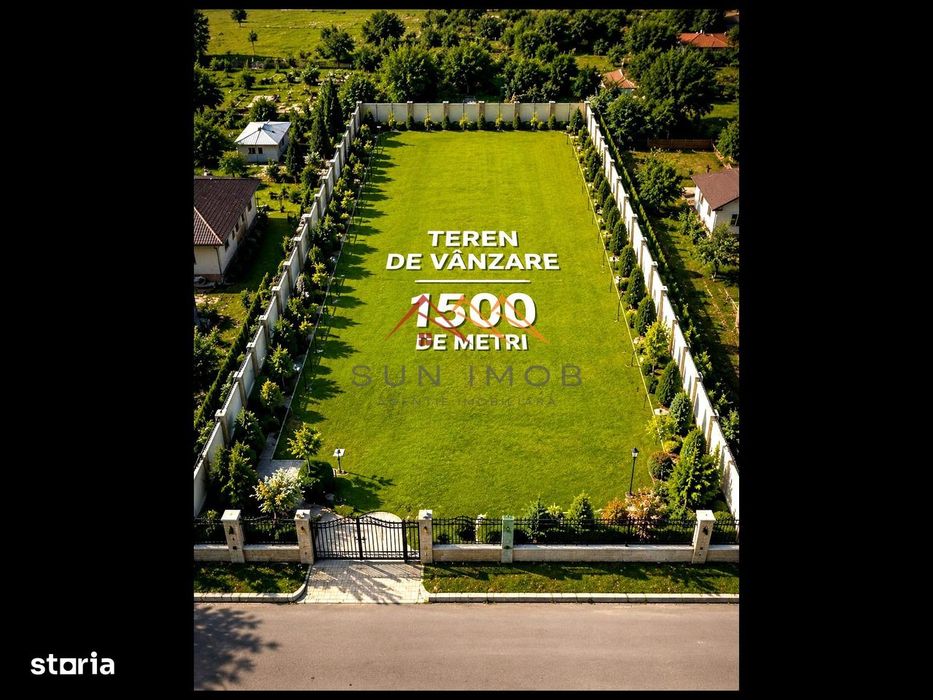 Teren 1500 mp, 120 euro/ mp negociabil, posibilitate Rate