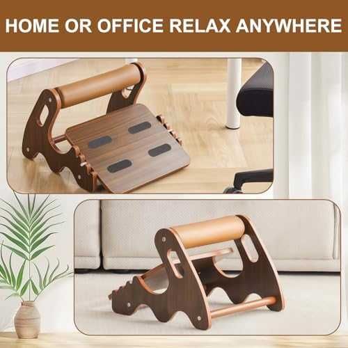 Нова Регулируема дървена поставка за крака ергономичен дизайн, 3 нива