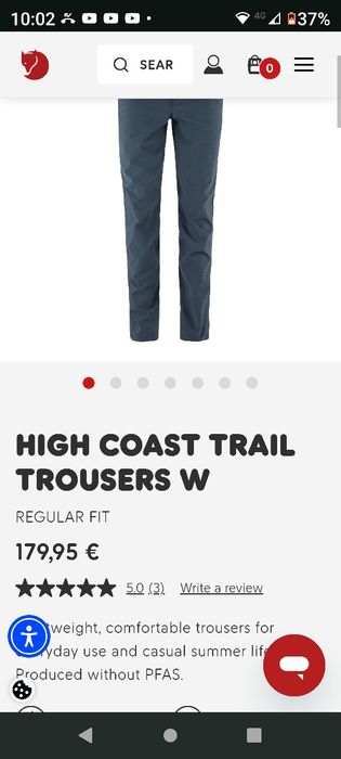 Pantaloni dama Fjall Raven High Coast Trail noi fara eticheta