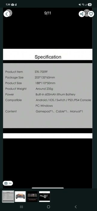 Controller Gaming Universal STK-7009F - Pentru Telefon, PC, Switch, PS4