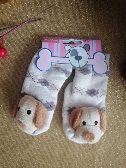 Бебешки чорапи с дрънкалка 0-24 месеца