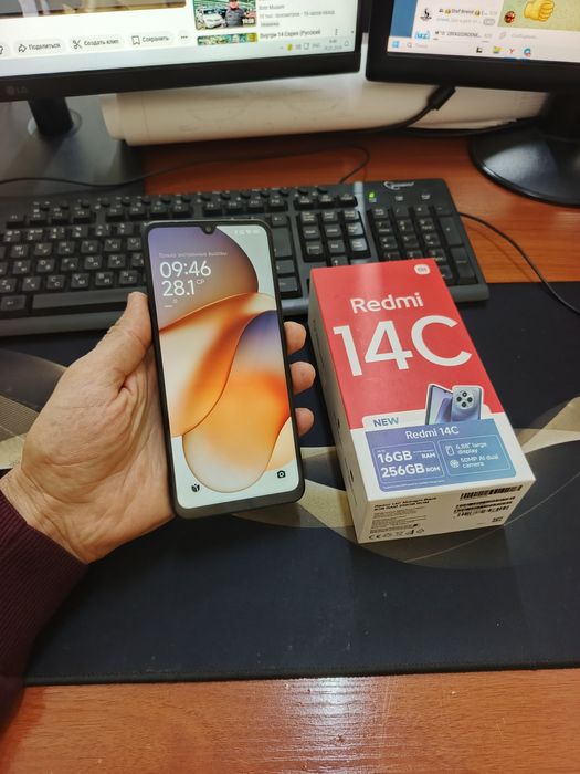 Redmi 14c 8+4/256gb(2025)ideal iwlawi zur aybi yuq tozza telefon