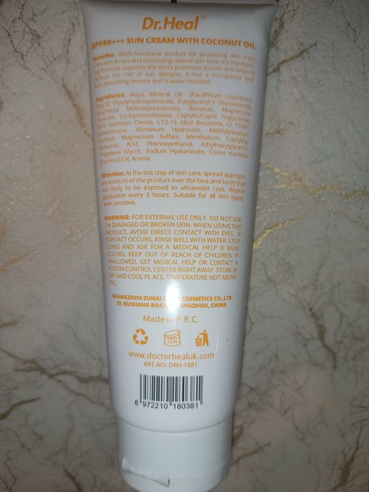 Yangi ishlatilmagan (SPF 80+) 150ml yuzingizni quyowdan saqlaw uchun