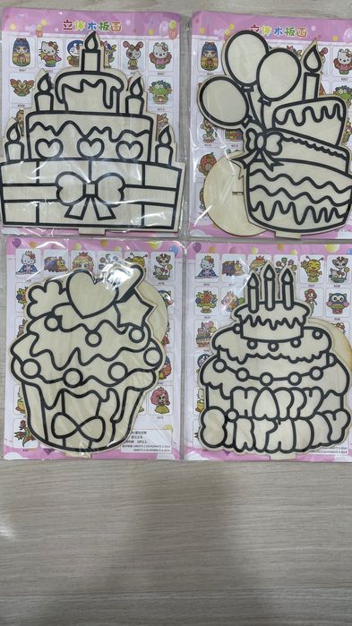 Аппликации деревянные