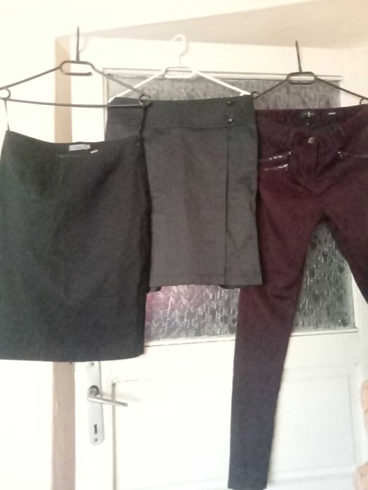 Fuste office, lana - 38-42, rochițe 38-40, jeanși mov închis 40